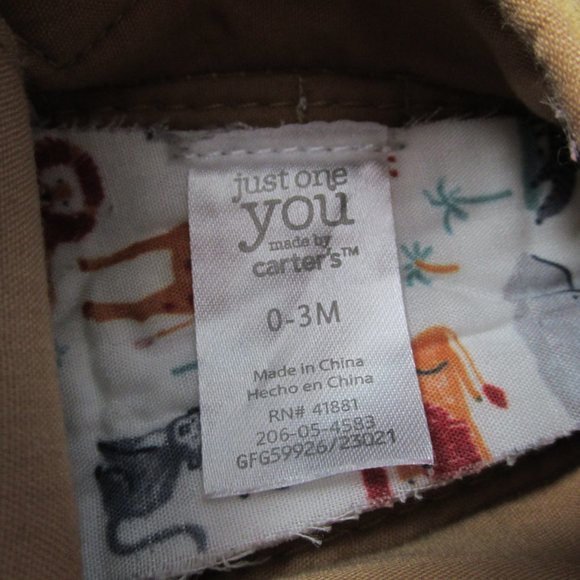 Just One You Sneaker Tennis Shoes Unisex Infant 0-3M Tan Brown Pullover Straps - Picture 7 of 8